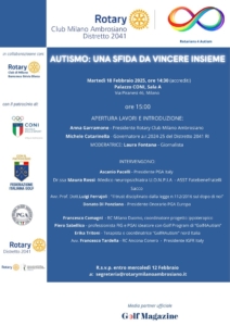 "Rotarians 4 Autism" AUTISMO: una sfida da vincere insieme