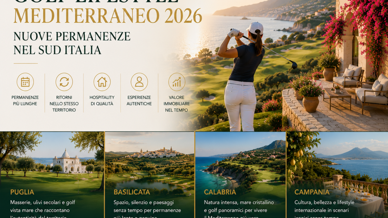 Golf Lifestyle Mediterraneo 2026/ nuove permanenze nel Sud